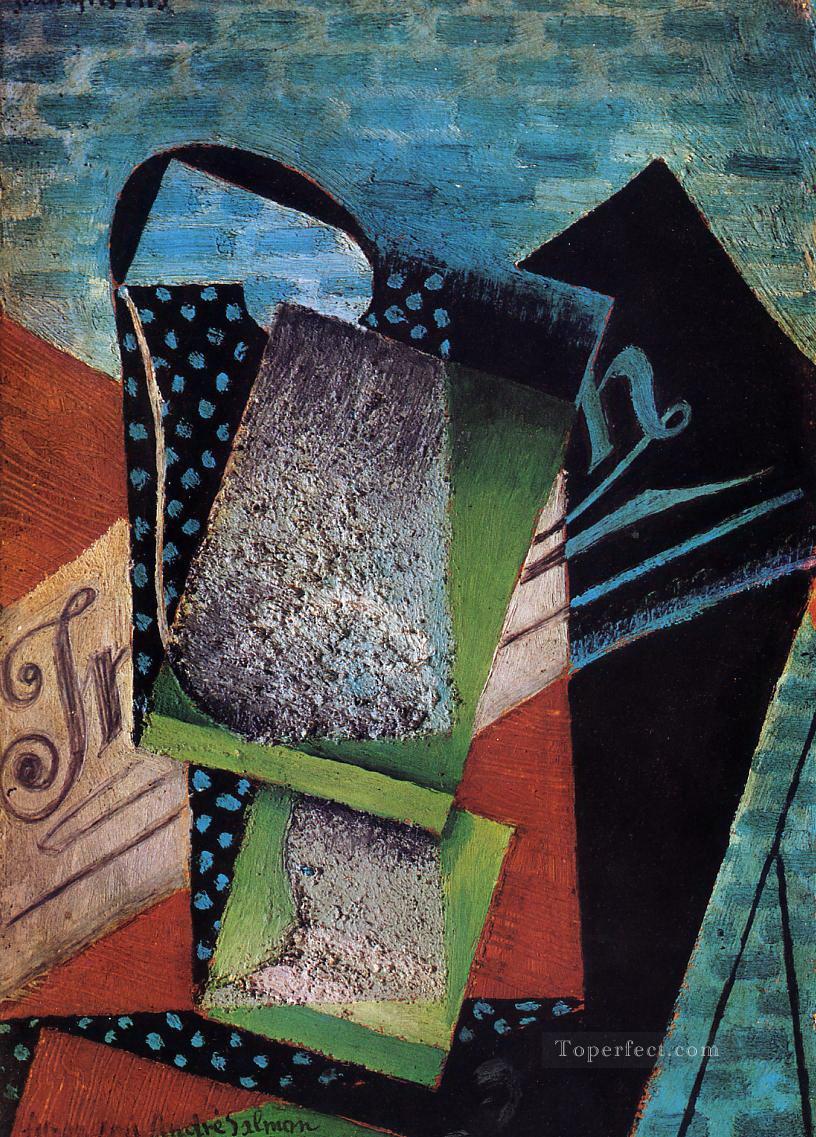still life dedicated to andre salmon 1915 Juan Gris Oil Paintings